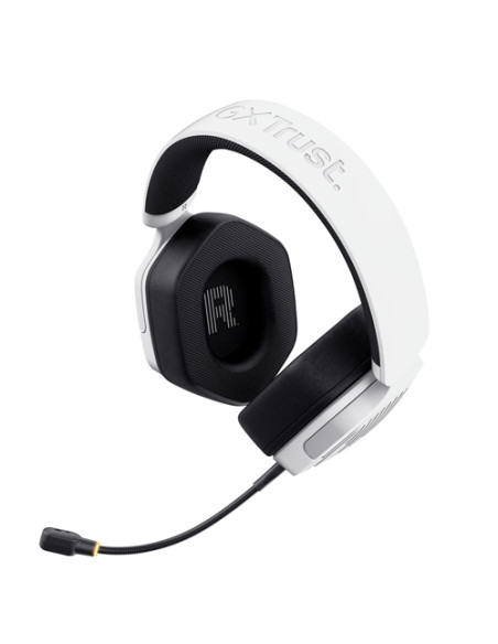 Trust GXT 493W Carus Auricolare Con cavo e senza cavo A Padiglione, Casco Gaming USB Type-C / USB Type-A Bluetooth Bianco