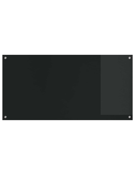 Schienale da cucina Nero 120 x 60 cm vetro temperato