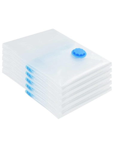 Sacchetti per Stoccaggio 5 pcs Trasparente e Blu 60 x 40 cm