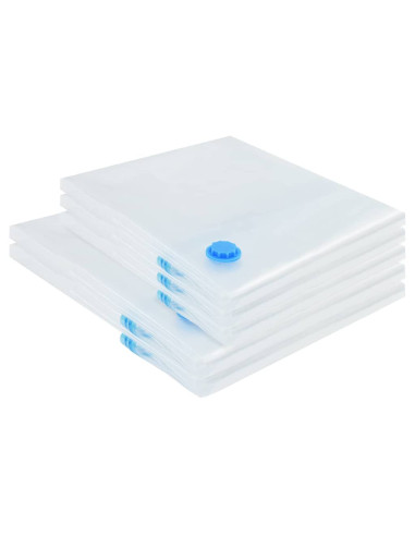 Sacchetti per Stoccaggio 5 pcs Trasparente e Blu 130 x 100 cm