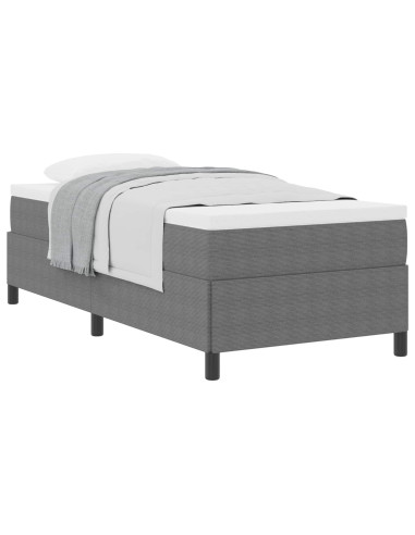 Letto a molle Grigio chiaro 90 x 200 cm Tessuto in Cords