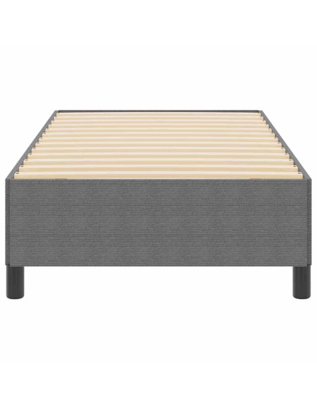 Letto a molle Grigio chiaro 90 x 200 cm Tessuto in Cords