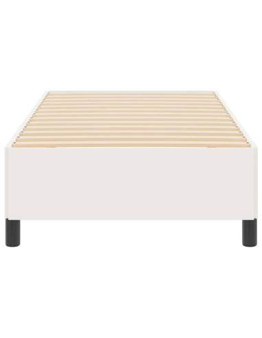 Letto a molle Crema 90 x 200 cm Tessuto in Cords