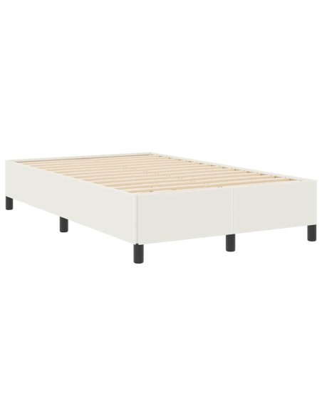 Letto a molle Crema 120 x 200 cm Tessuto in Cords