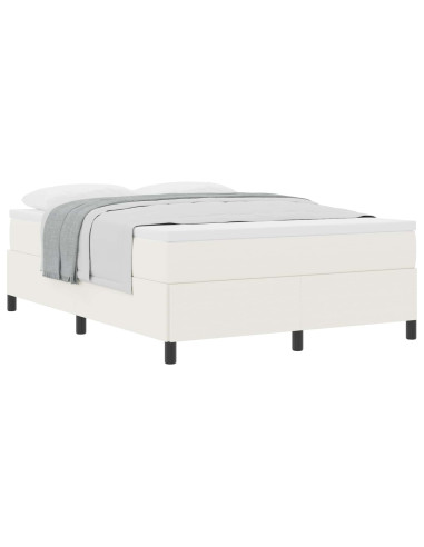 Letto a molle Crema 140 x 190 cm Tessuto in Cords