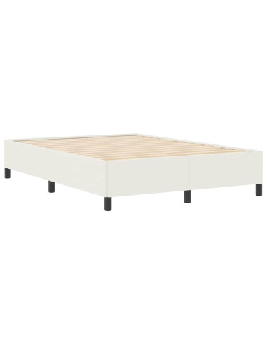 Letto a molle Crema 140 x 190 cm Tessuto in Cords