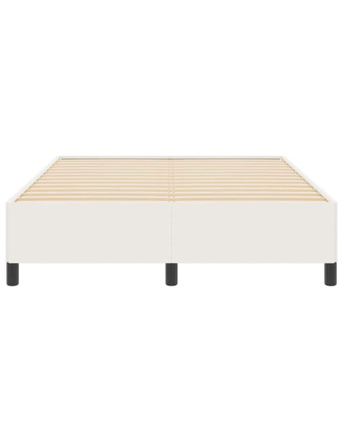 Letto a molle Crema 140 x 190 cm Tessuto in Cords