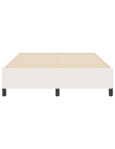 Letto a molle Crema 140 x 190 cm Tessuto in Cords