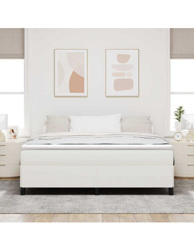 Letto a molle Crema 180 x 200 cm Tessuto in Cords