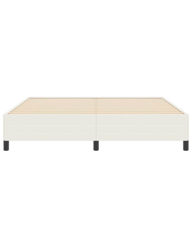 Letto a molle Crema 180 x 200 cm Tessuto in Cords