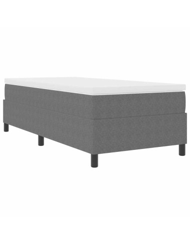 Letto a molle Grigio chiaro e bianco 90 x 200 cm