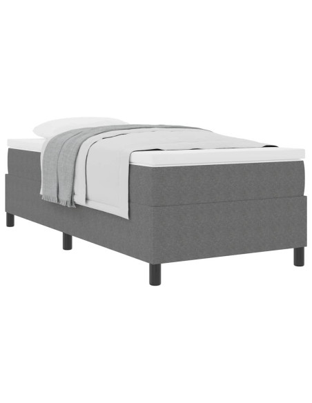 Letto a molle Grigio chiaro e bianco 90 x 200 cm