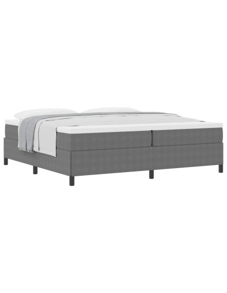 Letto a molle Grigio chiaro 200 x 200 cm Velluto