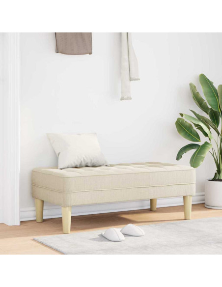 panchina con cuscino Tela 113 x 57 x 39 cm Tessuto