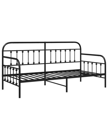Struttura per letto di giorno Nero 90 x 190 cm