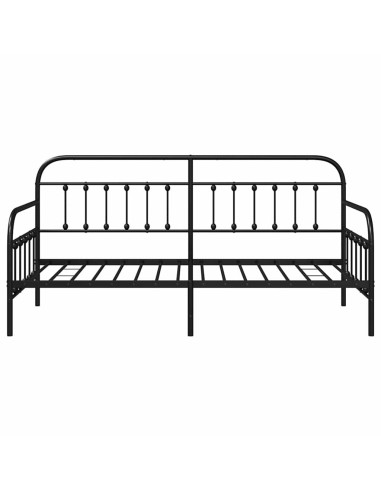 Struttura per letto di giorno Nero 90 x 190 cm