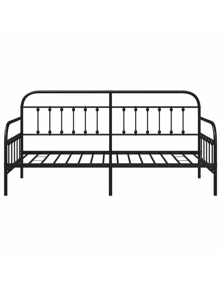 Struttura per letto di giorno Nero 90 x 190 cm
