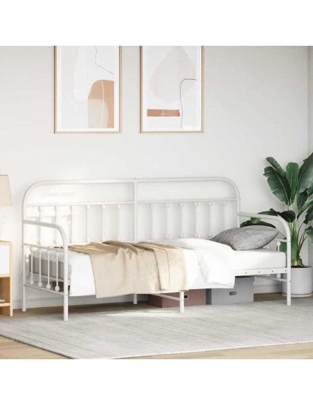Struttura per letto di giorno Bianco 75 x 190 cm