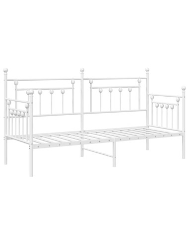 Struttura per letto di giorno Bianco 75 x 190 cm Acciaio