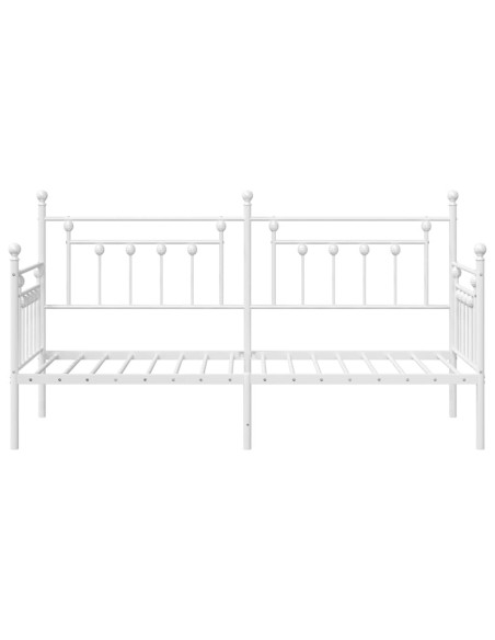 Struttura per letto di giorno Bianco 75 x 190 cm Acciaio