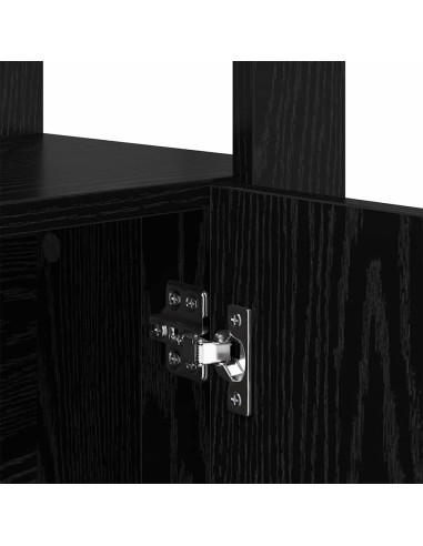 Credenza Rovere nero 30 x 80 x 119.5 cm Legno multistrato