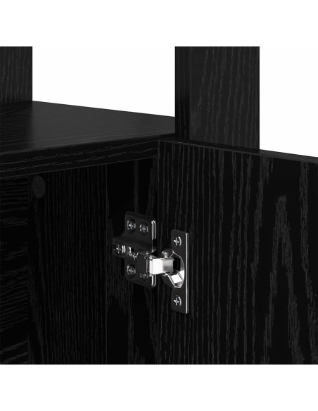 Credenza Rovere nero 30 x 80 x 119.5 cm Legno multistrato