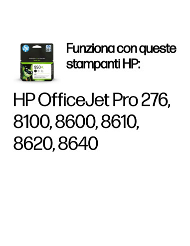HP Cartuccia originale inchiostro nero ad alta capacità 950XL