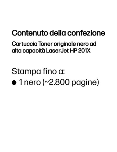 HP Cartuccia Toner originale nero ad alta capacità LaserJet 201X
