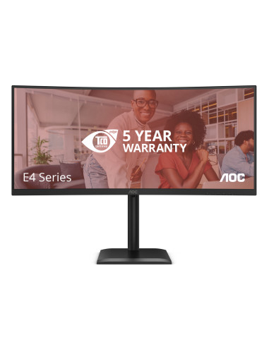 AOC E4 CU34E4CV Monitor PC 86,4 cm (34") 3440 x 1440 Pixel UltraWide Quad HD LCD Nero