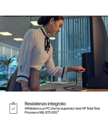 HP ProDesk 4 G1i AI PC Intel Core Ultra 5 235 8 GB DDR5-SDRAM 512 GB SSD Windows 11 Pro Tower Nero