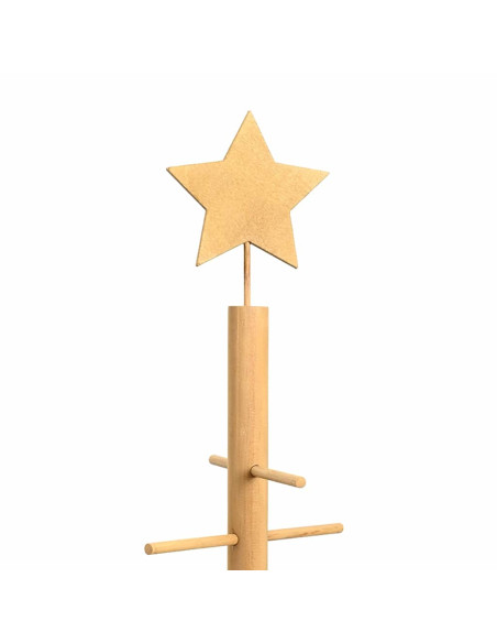 Albero di Natale in legno con supporto Marrone 210 cm Bambù