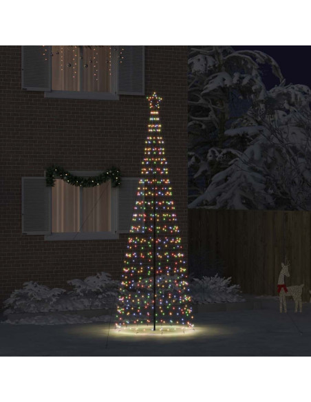 Albero di Natale LED con picchetti per il terreno 400 cm Ferro