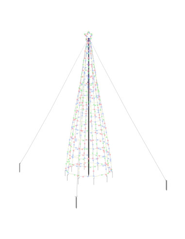 Albero di Natale LED con picchetti per il terreno 400 cm Ferro
