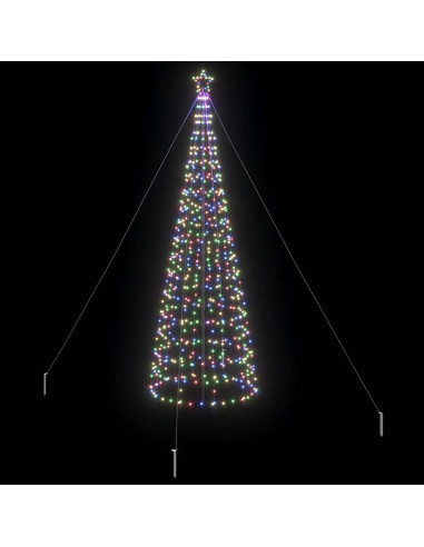Albero di Natale LED con picchetti per il terreno 400 cm Ferro