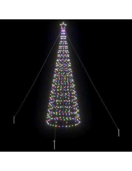Albero di Natale LED con picchetti per il terreno 400 cm Ferro