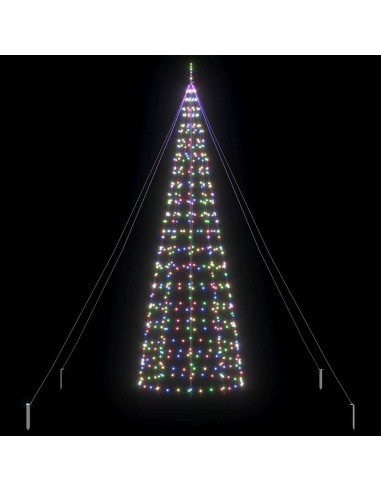 Albero di Natale LED con picchetti per il terreno 400 cm Ferro