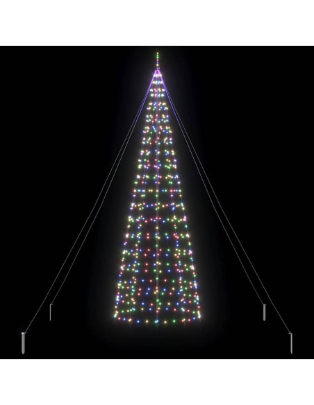 Albero di Natale LED con picchetti per il terreno 400 cm Ferro