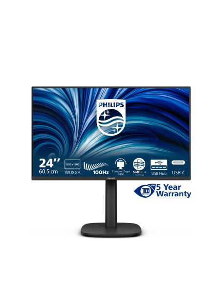 Philips Serie 3000 24B2N3200D/00 Monitor PC 61,2 cm (24.1") 1920 x 1200 Pixel WUXGA LCD Nero