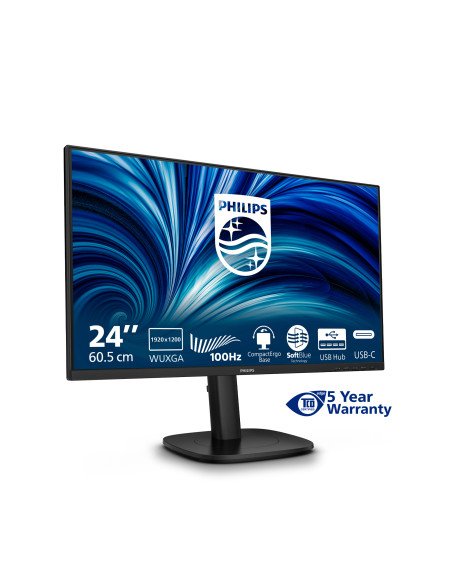 Philips Serie 3000 24B2N3200D/00 Monitor PC 61,2 cm (24.1") 1920 x 1200 Pixel WUXGA LCD Nero