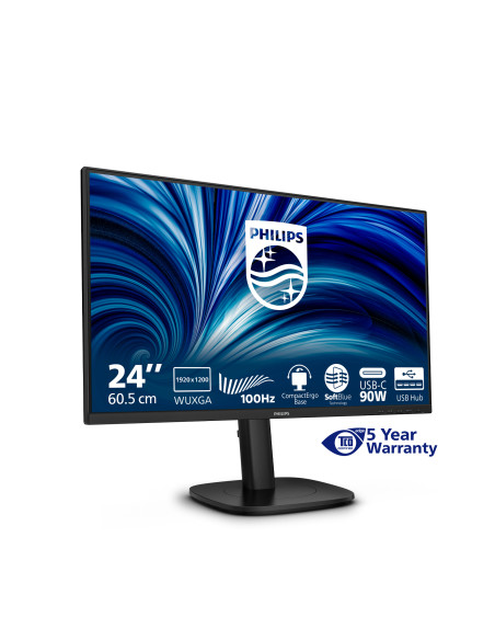 Philips Serie 3000 24B2U3301D/00 Monitor PC 61,2 cm (24.1") 1920 x 1200 Pixel WUXGA LCD Nero