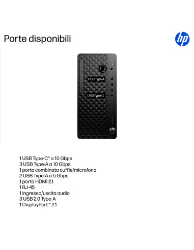 HP ProDesk 4 G1i AI PC Intel Core Ultra 5 235 16 GB DDR5-SDRAM 512 GB SSD Windows 11 Pro Tower Nero