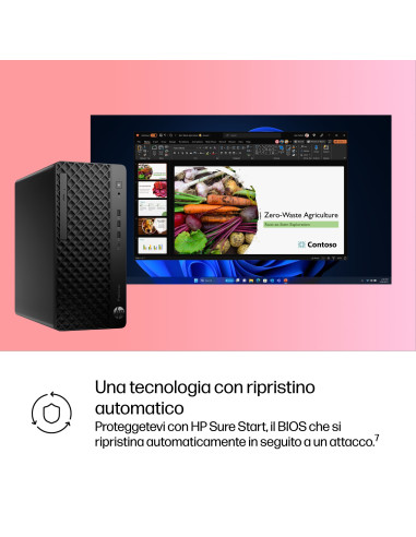HP ProDesk 4 G1i AI PC Intel Core Ultra 5 235 16 GB DDR5-SDRAM 512 GB SSD Windows 11 Pro Tower Nero