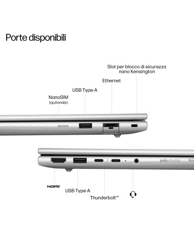 HP EliteBook 6 G1i AI Intel Core Ultra 7 255U Computer portatile 35,6 cm (14") WUXGA 16 GB DDR5-SDRAM 512 GB SSD Wi-Fi 6E (802.1