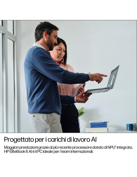 HP EliteBook 6 G1i AI Intel Core Ultra 5 225U Computer portatile 35,6 cm (14") WUXGA 16 GB DDR5-SDRAM 512 GB SSD Wi-Fi 6E (802.1