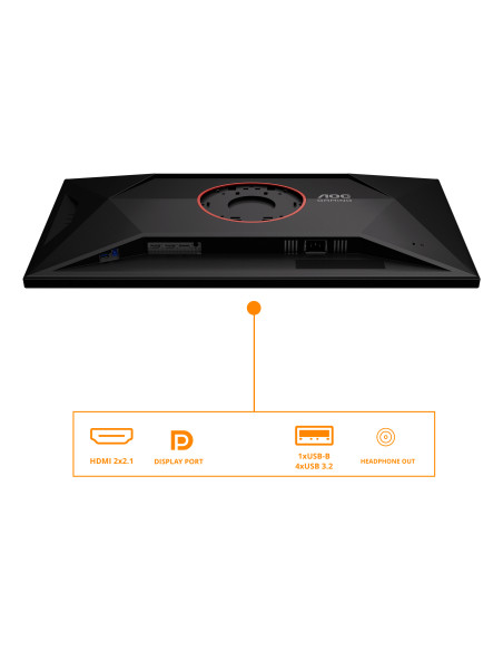 AOC G4 U32G4U Monitor PC 80 cm (31.5") 3840 x 2160 Pixel 4K Ultra HD Nero, Rosso