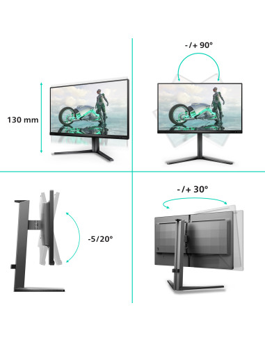 Philips Evnia 3000 25M2N3200U/00 Monitor PC 62,2 cm (24.5") 1920 x 1080 Pixel Full HD LCD Grigio