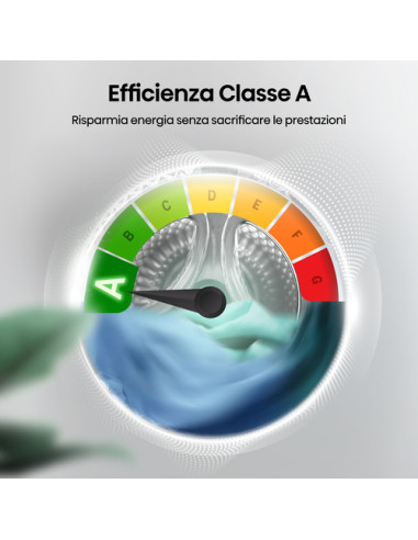 Hisense WD3S9043BW7 lavasciuga Libera installazione Caricamento frontale Bianco