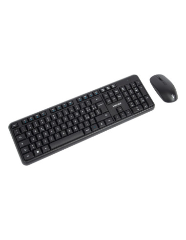 Vultech KM-811W tastiera Mouse incluso Ufficio Wireless a RF + USB QWERTY Italiano Nero