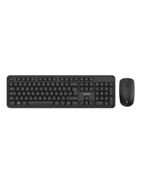Vultech KM-811W tastiera Mouse incluso Ufficio Wireless a RF + USB QWERTY Italiano Nero