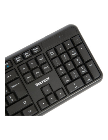 Vultech KM-811W tastiera Mouse incluso Ufficio Wireless a RF + USB QWERTY Italiano Nero